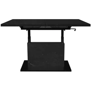 Mäusbacher Lift Couchtisch Schwarz Metallgestell 56-75 x 120-160 cm