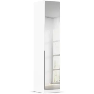Rauch Möbel Alabama, Kleiderschrank für Schlafzimmer, Kinderzimmer, Wohnzimmer, Garderobe, Flur, 1-türig, Spiegel, mit Zubehör Basic, Farbe Weiß, Breite 47 cm