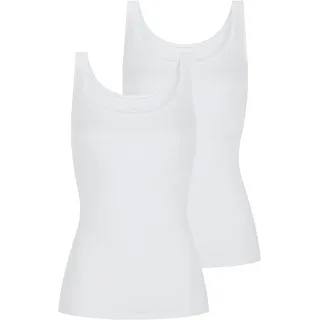 Unterhemd MEY "Superfine Organic", Damen, Gr. 40, N-Gr, weiß, Single Jersey, Obermaterial: 92% Baumwolle, 8% Elasthan, körpernah, Rundhals, Unterhemden Unterhemd, breite Träger, tiefer Rundhalsausschnitt, Single Jersey, elastisch