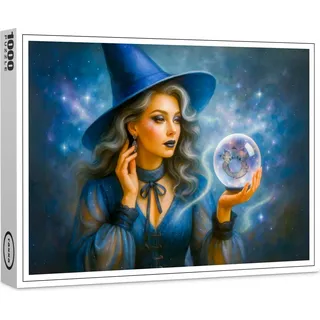 raxxa Premium-Puzzle "Witch in blue with crystal ball", 1000 Teile