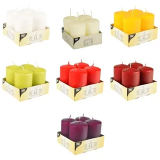 Papstar Stumpenkerzen 8 x 5 cm 4 St. gelb