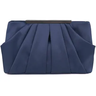 ROSA&ROSE Damen Clutch Elegante Kettentasche Handtasche Abendtasche für Party Braut Mädchen (Blau)