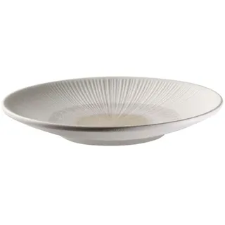 APS 85503 Teller -BLUSH- Ø 21 cm, H: 3 cm, Melamin weiß/beige