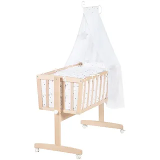 Roba Babywiegensett Sternenzauber grau , Naturfarben , Textil , Stern/Sternzeichen , 40x90 cm , Babymöbel & Kindermöbel, Babyzimmer, Babybetten, Stubenwagen & Babywiegen