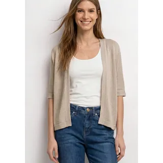 STREET ONE Strickjacke Offene Jacke mit Glitzer Beige 38