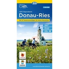 ADFC-Regionalkarte Donau-Ries, 1:50.000, mit Tagestourenvorschlägen, reiß- und wetterfest, E-Bike-geeignet, GPS-Tracks Download