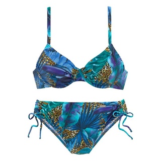 LASCANA Bügel-Bikini Damen blau-bedruckt Gr.36 Cup B