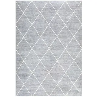 Idimex Rhomb Teppich 200 x 300 cm Grau
