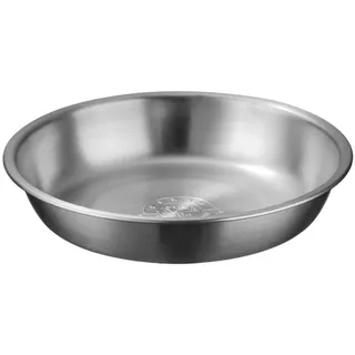 HEMOTON Edelstahl Suppenschüssel 16Cm Flach Rund 600Ml Tiefe Schale Mit Glatten Kanten Für Küche Camping Und Haushalt