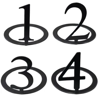 Kerzenringe Advent Zahlen 1–4 Schwarz Metall 2,8x2,7 cm – Adventskranz Zubehör modern für Stabkerzen – Logbuch-Verlag