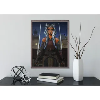 Wandbild KOMAR "Star Wars Ahsoka", bunt (farbe bild(er): bunt), Disney, 1 Stk., Vlies, Bilder, Wandbild, 40 x 50 cm (Breite x Höhe) - Kinderzimmer, Dekoration