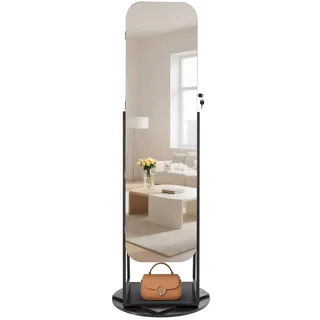 Vevor Schmuckschrank 360° drehbar mit Ganzkörperspiegel