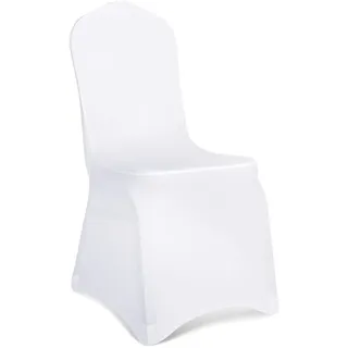 Babenest Spandex-Stuhlhussen, verbessert, dehnbar, waschbar, passend für Esszimmerstühle, universal, elastisch, Wohnzimmerstuhlschutz für Hochzeit, Party, Bankett, Feier, Weiß, 10 Stück