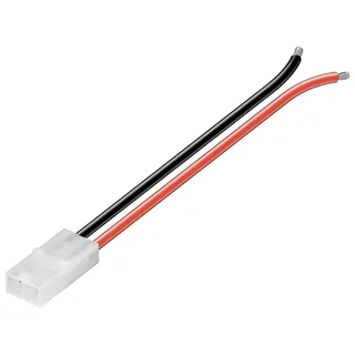 goobay Tamiya Batterie-Anschlusskabel, Tamiya-Buchse, Schwarz-Rot, 0.14 m - Tamiya-Buchse, 0,14 m, 1,5 mm2 - Schwarz, Rot