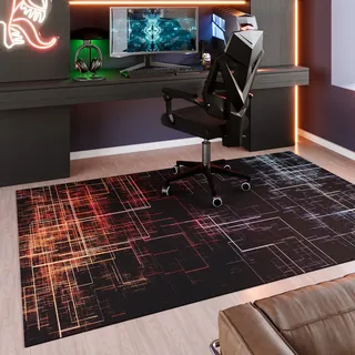 WECON HOME Quantum Warp Teppich 110 x 160 cm Schwarz