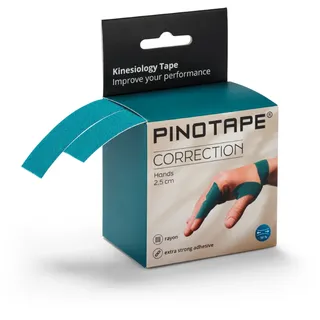 PINOTAPE Correction Kinesiologie Tape Hands Petrol 2 Stück 2,5 cm x 5 m
