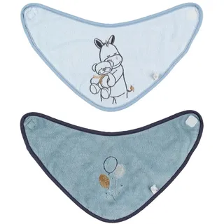 Noukies BB1739.20 Achille und Zebrito Bandana-Lätzchen, blau