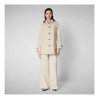 Save The Duck für Damen. D42250W-GRIN20 Grün-beiger April-Mantel (XXS), Lässig, Polyester, Langarm