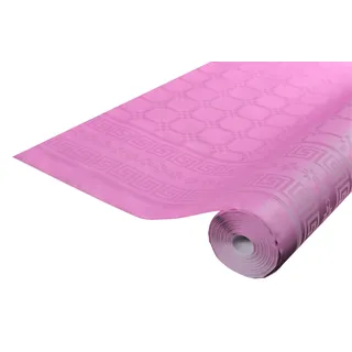 Pro Nappe Pronappe Tischdecke R482514I Einweg-Tischdecke aus Damastpapier Länge 25m Breite 1,20m (pro Rolle) Farbe Bonbonrosa Damastpapier mit schickem und klassischem Universalmuster