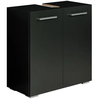 Badplaats Waschbeckenunterschrank Jupiter 60 x 60 cm Schwarz Matt