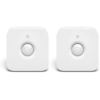 Philips Hue Bewegungsmelder Indoor, Tageslichtsensor für smarte Beleuchtung, automatische Lichtsteuerung bei Bewegung für EIN sicheres Zuhause, weiß (Packung mit 2)