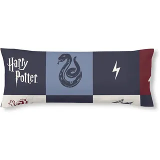 BELUM | Kissenbezug Harry Potter, Kissenbezug aus 100% Baumwolle, kariert, blau, 90 Bett.