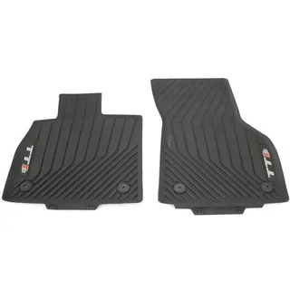 Audi 8S0061221041 Gummi Fußmatten 2X Gummimatten vorn Allwettermatten, mit TTS Schriftzug, schwarz
