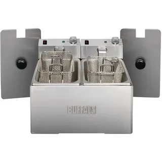 Buffalo DB203 Doppelfritteuse, 6L Kapazität, 29.5cm x 36cm x 41cm