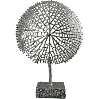 Gilde Deko Skulptur Baum Tree - Aluminium - silberfarben - Deko Wohnzimmer - Höhe 53 cm, 60141