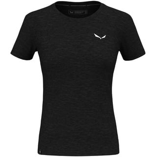 Salewa Damen Eagle Minilogo Merino Women T-Shirt, Black Out, XS EU