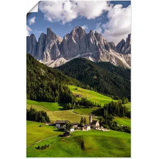 Artland Poster »Sommer in Südtirol in den Dolomiten«, Berge & Alpenbilder, (1 St.), als Alubild, Leinwandbild, Wandaufkleber oder Poster in versch. Größen, grün