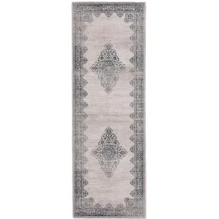 benuta Pop Läufer Laury Grau 80x240 cm , Textil , Orientalisch , Rechteckig , 80x240 cm , Gots , wasserabweisend , Teppiche und Böden, Teppiche, Teppichläufer, Läufer