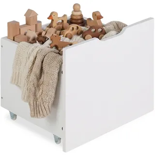 Homestyle4u Bettschubkasten Weiß 48/42/43 cm , Holz , Schlafzimmer, Betten, Bettgestelle- Einzelteile, Bettkästen