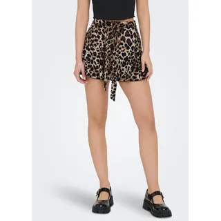 ONLY Minirock »ONLPOPTRASH MW AOP SKATE SKIRT PNT«, beige