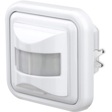 conecto Infrarot Bewegungsmelder Unterputz Wandmontage innen Lichtschalter LED 160° IP20 Dämmerungssensor (1 Stück), weiß