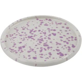 Butlers Frühstücksteller Boogy Splash , Violett , Keramik , 21x2.3x21 cm , Geschirr, Teller