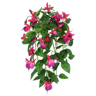 Kunstpflanze I.GE.A. "Kunstblume Fuchsie", pink (fuchsia), B:25cm H:40cm L:23cm, Polyester, Kunstpflanzen, Kunstpflanze, Dekoblume Hängende Blumen mit Blüten Künstliche Blumen Hängeblume