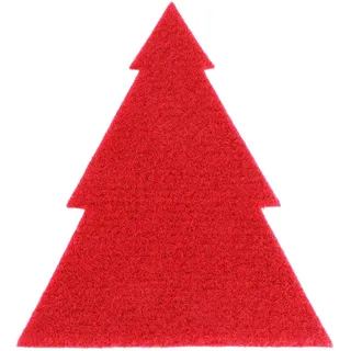 Primaflor-Ideen in Textil Platzset »Tannenbaum, Weihnachtsdeko rot«, (Set, 6 St.), ideal als Besteckunterlage, Tischdeko oder Untersetzer, rot