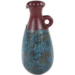Beliani Dekovase Terrakotta blau Velia , Blau , Stein , Vintage , 40 cm , Dekoration, Vasen, Keramikvasen