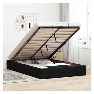 vidaXL Ottoman-Bett ohne Matratze Schwarz 120x200 cm Stoff