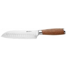 Paul Wirths SURU Santoku-Damastmesser, Santokumesser mit 18cm Klinge aus japanischem Damaststahl, japanische Messer, sehr scharf & schnitthaltig, Santoku Messer Damast