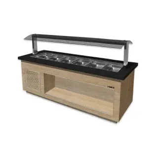 Saro Heißes Buffet f.6x 11GN, Premium LINE SB-H230 OAK,