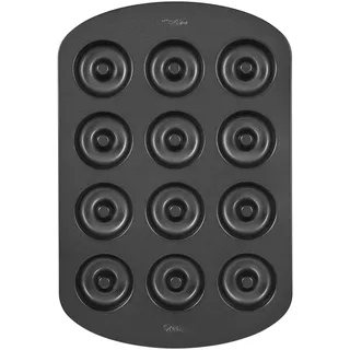 Wilton 12er Donut-Backform: Donutform mit Antihaftbeschichtung, Hochwertige Donut Backform für 12 Donuts in Standardgröße Spülmaschinenfest - 35,2 x 23,5 cm