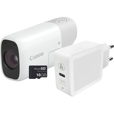 Canon PowerShot Zoom Essential Kit WHT - Digitales Fernglas mit Foto- & Videofunktion, bis 800mm Brennweite, ruhiges Bild durch optischen Bildstabilisator, Akku, Full-HD, WLAN, Bluetooth, 145g leicht