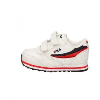 FILA Unisex Kinder Orbit Velcro Tdl Sneaker, White Dress Blues, 25 EU