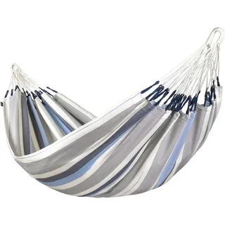 La Siesta Hängematte Classic Single 200 x 100 cm Weiß/Hellgrau/Hellblau