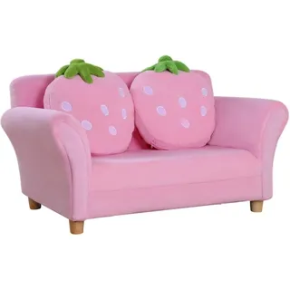 HOMCOM Kindersofa Softsofa Erdbeersofa
