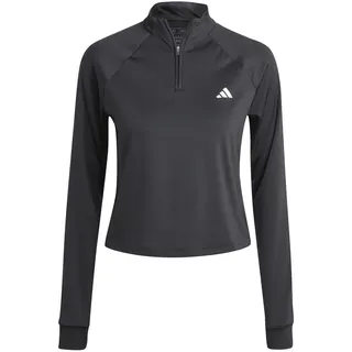 Adidas Damen Train Essentials Minimal Branding 1/4-Zip Cover Up Track Top, Black, XL