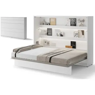 yourhouse24 Schrankbett Bed Concept 140 x 200 cm weiß