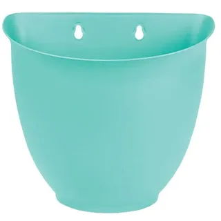 The HC Companies 20,3 cm Garten-Wand-Übertopf – Kunststoff-Hängepflanztopf für Innen- und Außenbereich, Blumen, Kräuter, Blaugrün